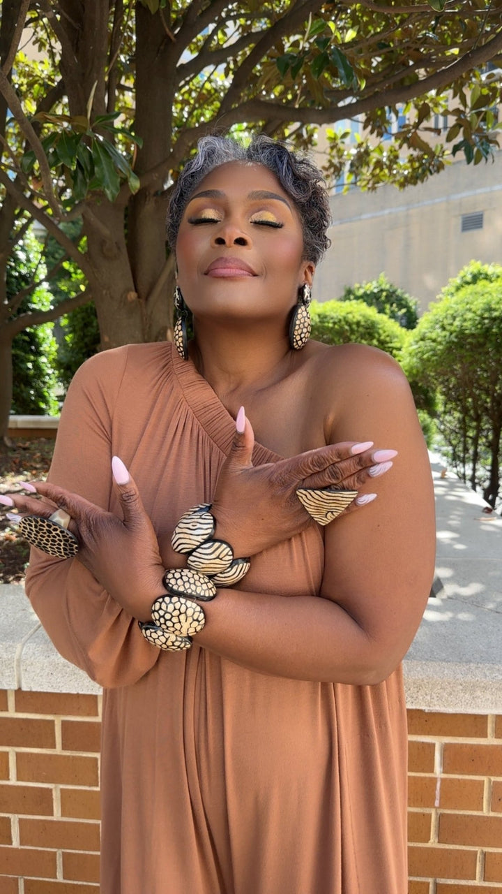 Afro Safari Horn Print Bracelets - Trufacebygrace