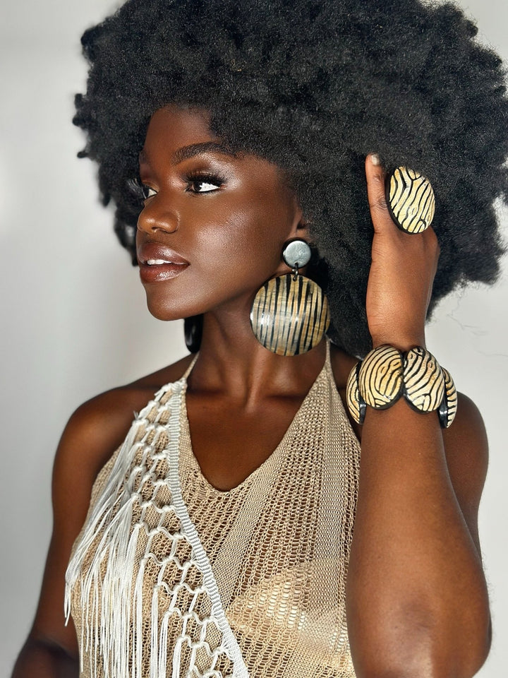 Afro Safari Horn Print Bracelets - Trufacebygrace