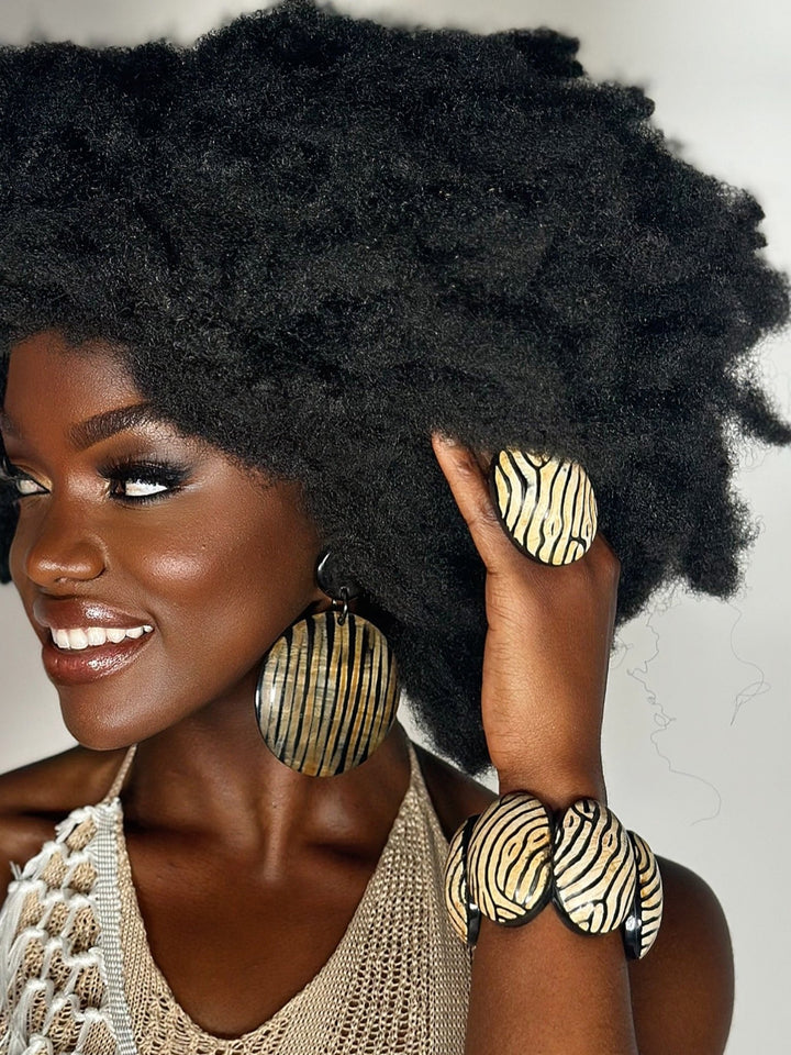 Afro Safari Horn Print Bracelets - Trufacebygrace