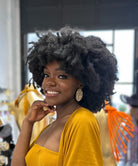 Afro Safari Horn Print Stud Earrings - Trufacebygrace
