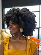 Afro Safari Horn Print Stud Earrings - Trufacebygrace