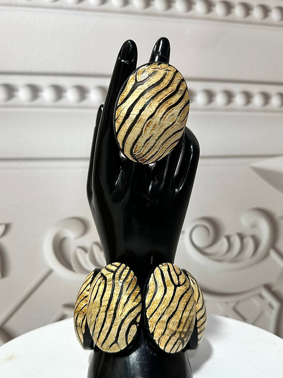 Afro Safari Horn Ring Oval - Zebra Ring - Trufacebygrace