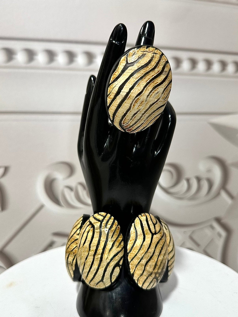 Afro Safari Horn Ring Oval - Zebra Ring - Trufacebygrace