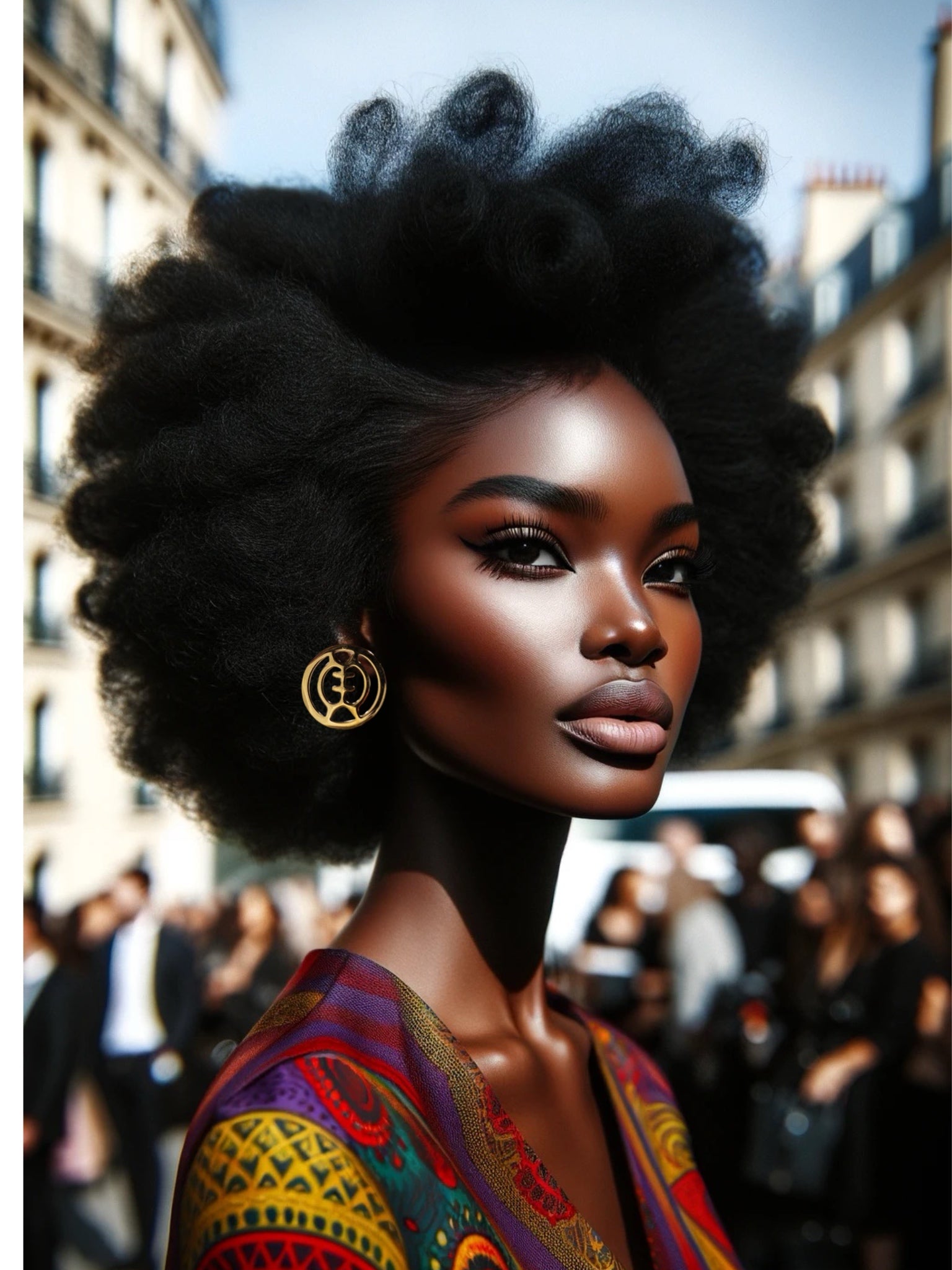 Afro Symbol Gold plated earring - Trufacebygrace