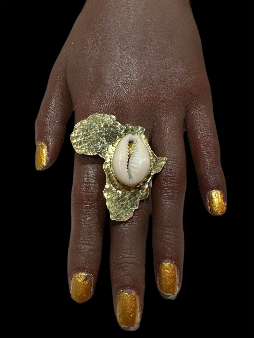 AfroMap Cowry Adjustable Ring - Trufacebygrace