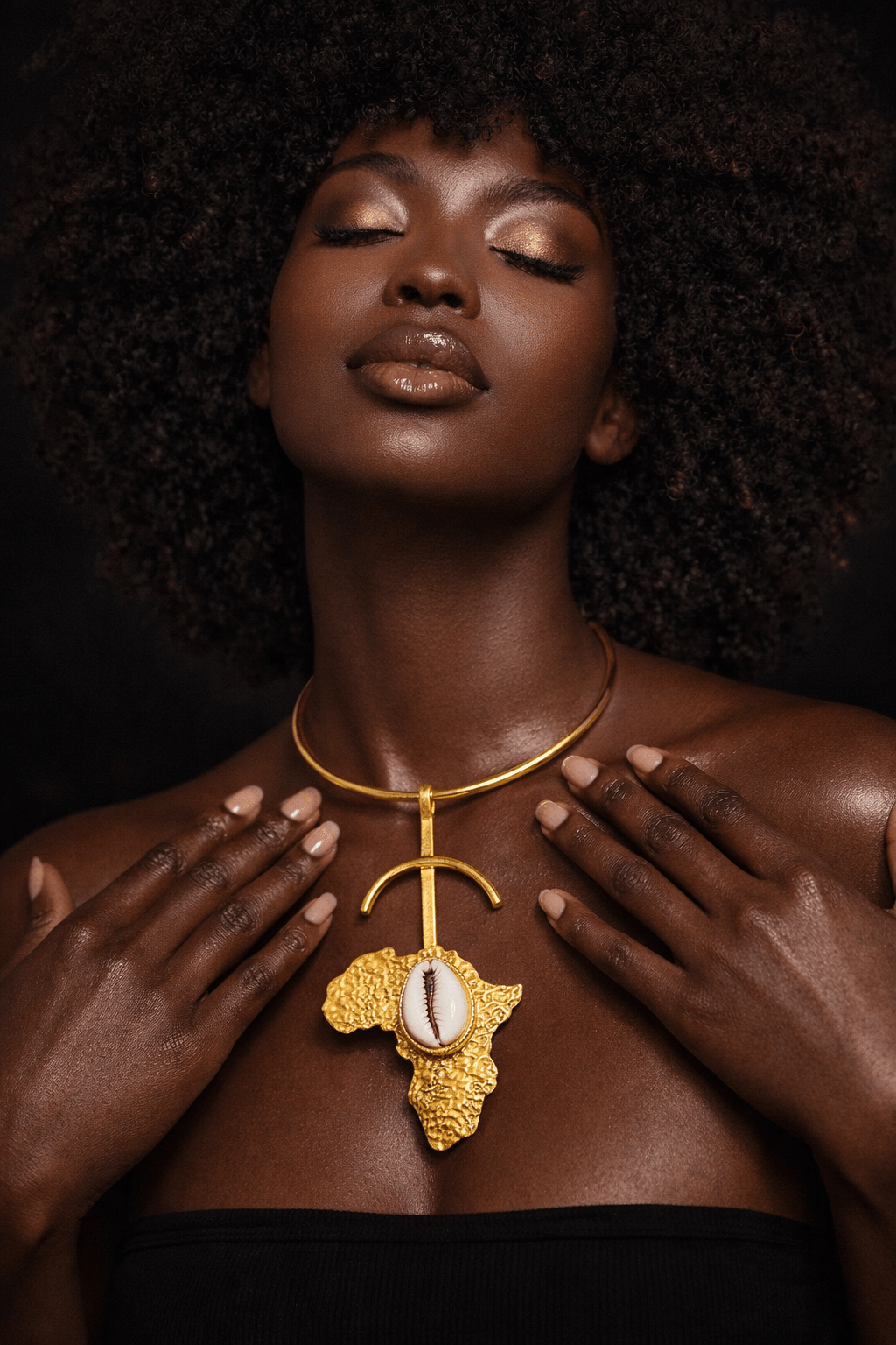 AfroMap Cowry Necklace Set - Trufacebygrace