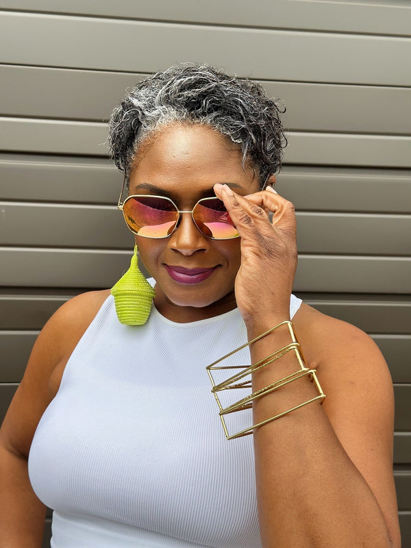 Agaseke Drop Earrings – lime Green - Trufacebygrace