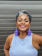 Agaseke Drop Earrings – Purple - Trufacebygrace