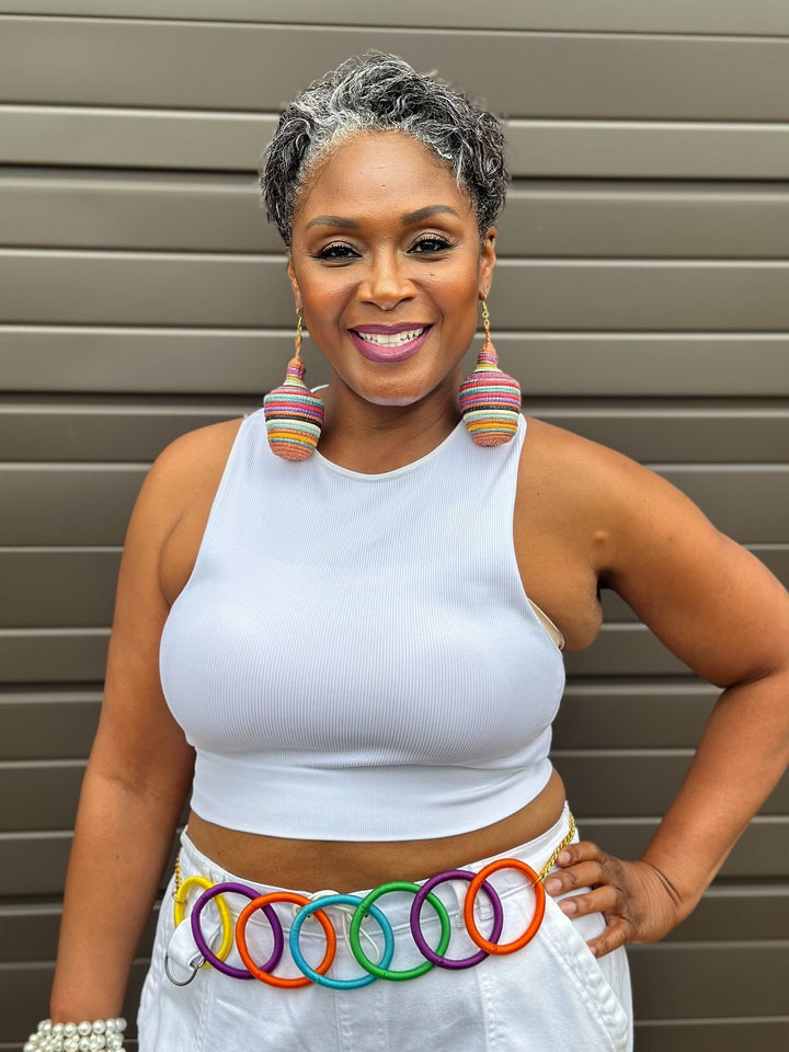 Agaseke Drop Earrings – rainbow sherbet - Trufacebygrace