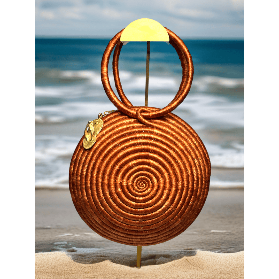 Agaseke Luxe Woven Circle Bag - Trufacebygrace