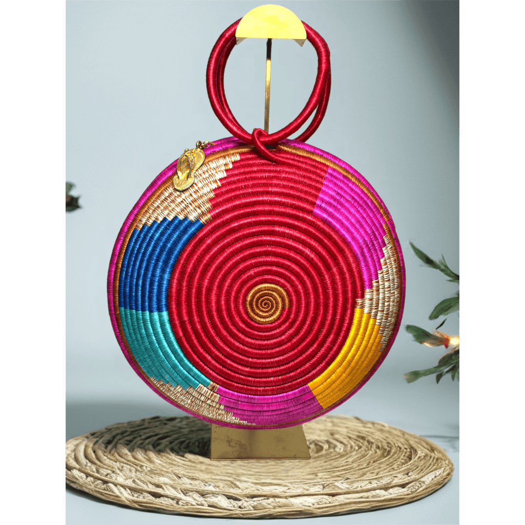 Agaseke Luxe Woven Circle Bag - Trufacebygrace