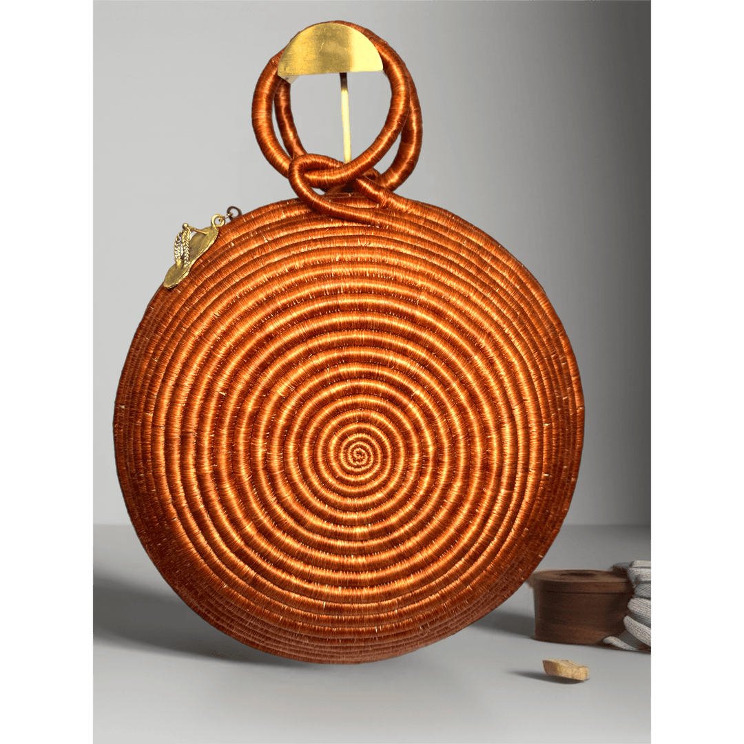 Agaseke Luxe Woven Circle Bag - Trufacebygrace