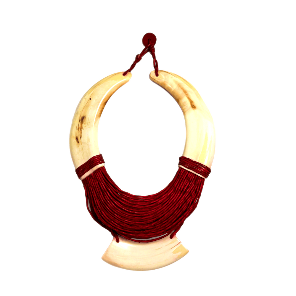Ahenkan Bone And Leather Collar - Trufacebygrace
