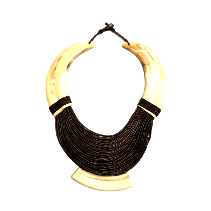 Ahenkan Bone And Leather Collar - Trufacebygrace