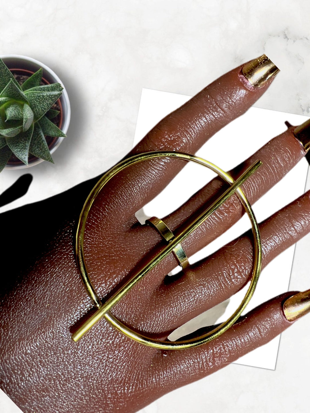 Akwatia Circular Oversized Genuine Brass Ring - Trufacebygrace