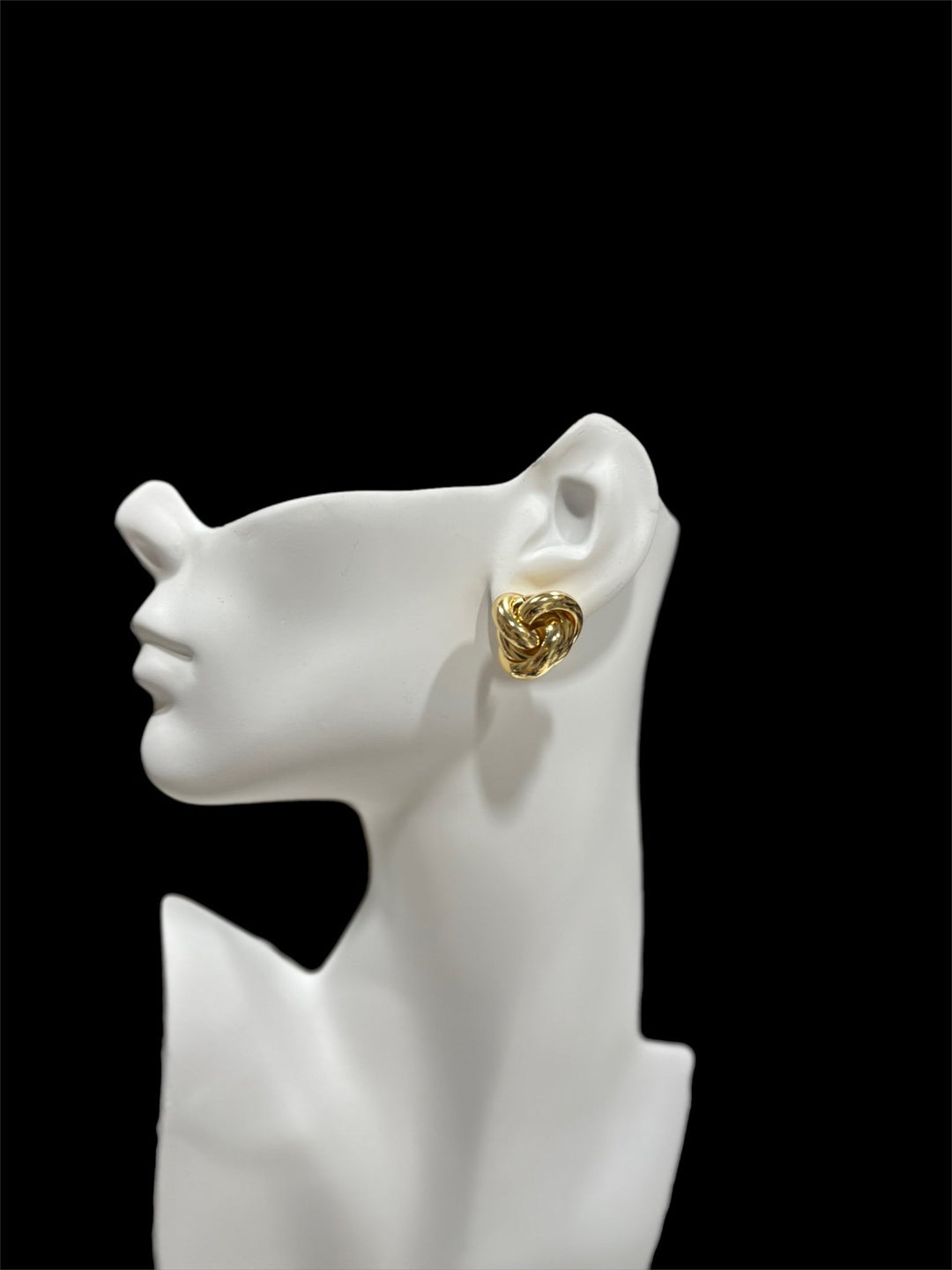 Amina Boho Geometric Earrings – Vintage Gold Twist Knot Earrings - Trufacebygrace