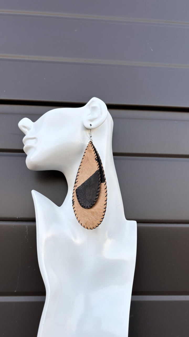 Aminata Genuine leather Earring - Trufacebygrace