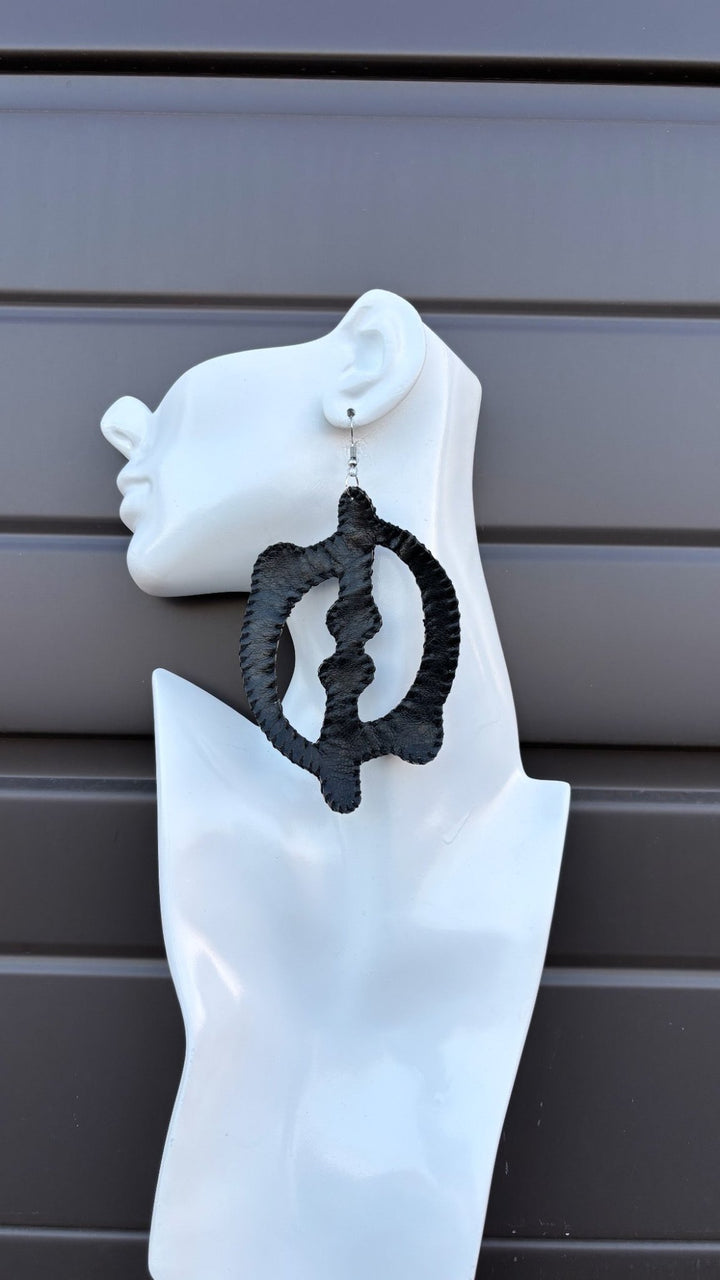 Aminata Genuine leather Earring - Trufacebygrace