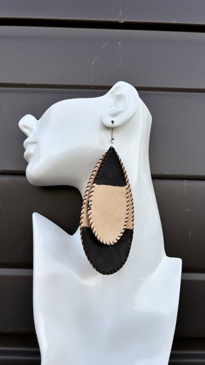 Aminata Genuine leather Earring - Trufacebygrace