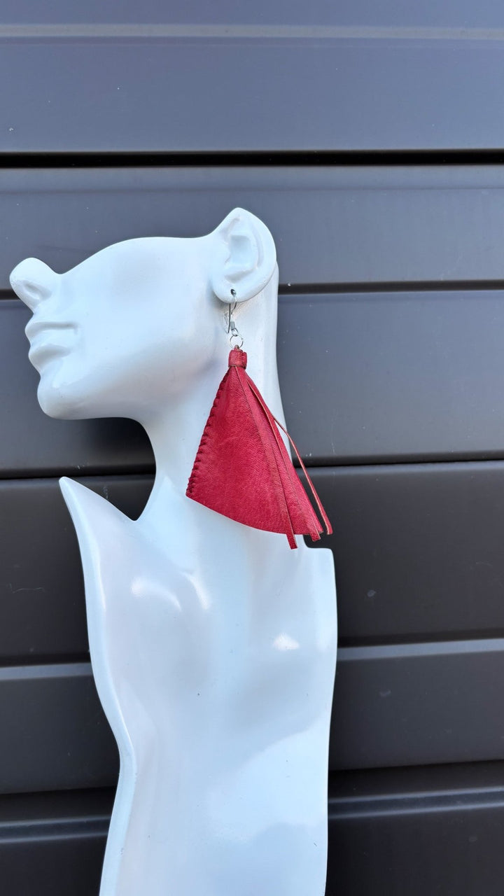 Aminata Genuine leather Earring - Trufacebygrace