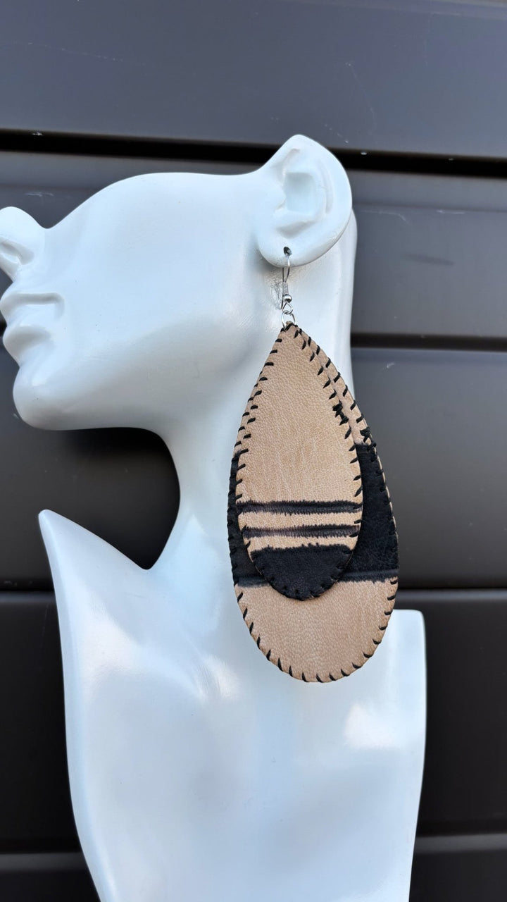 Aminata Genuine leather Earring - Trufacebygrace