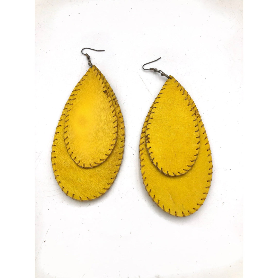 Aminata Genuine leather Earrings - Trufacebygrace