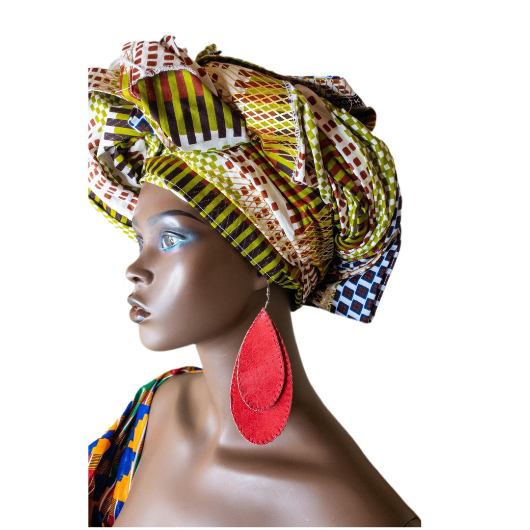 Aminata Genuine leather Earrings - Trufacebygrace