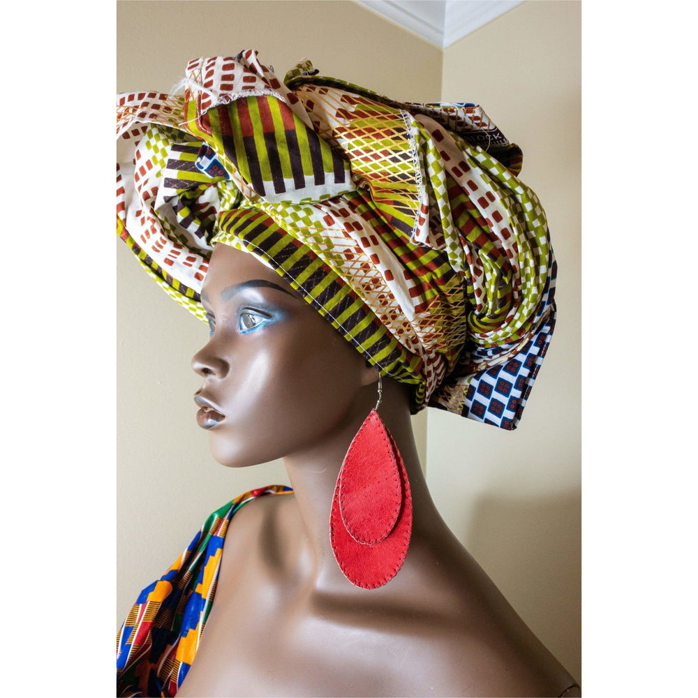 Aminata Genuine leather Earrings - Trufacebygrace