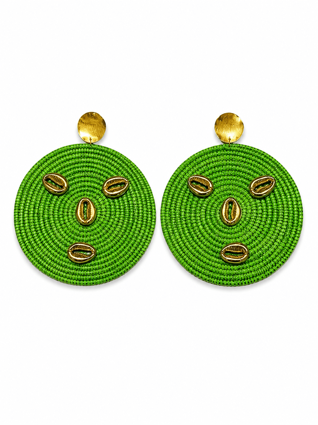 Anansewa Cowry Face Earrings - Trufacebygrace