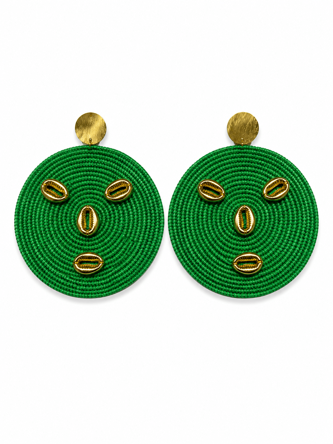 Anansewa Cowry Face Earrings - Trufacebygrace