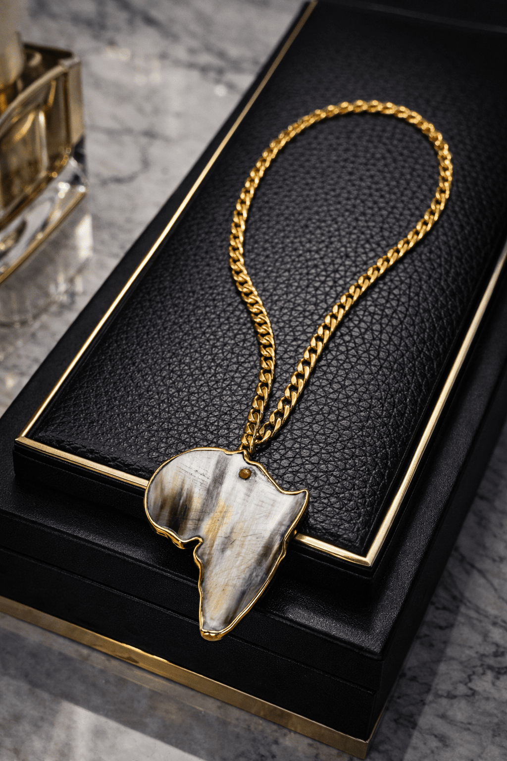 Anasa Bone Africa Pendant Necklace - Trufacebygrace