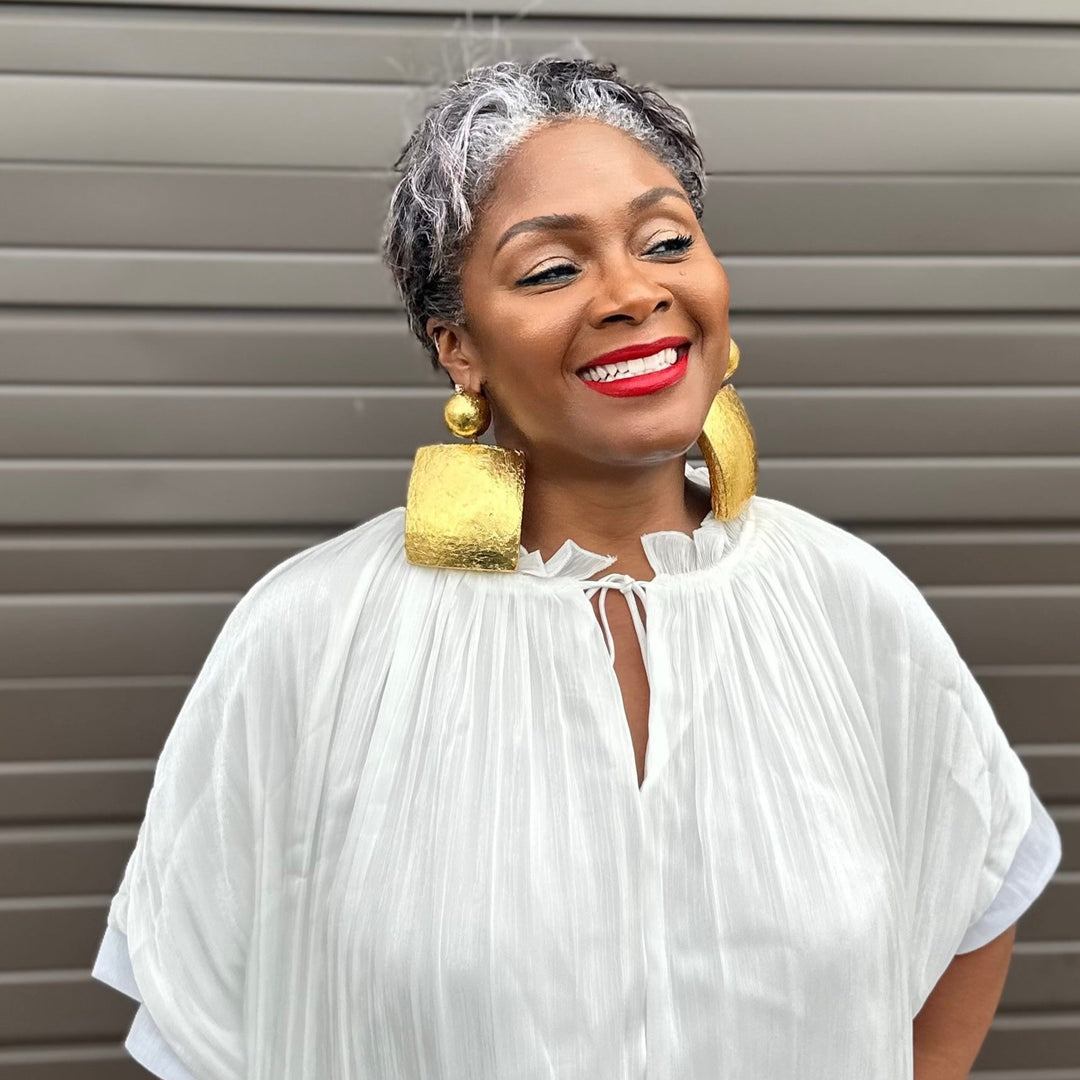 Ancestral Oversized Squares Drop Earring - Trufacebygrace