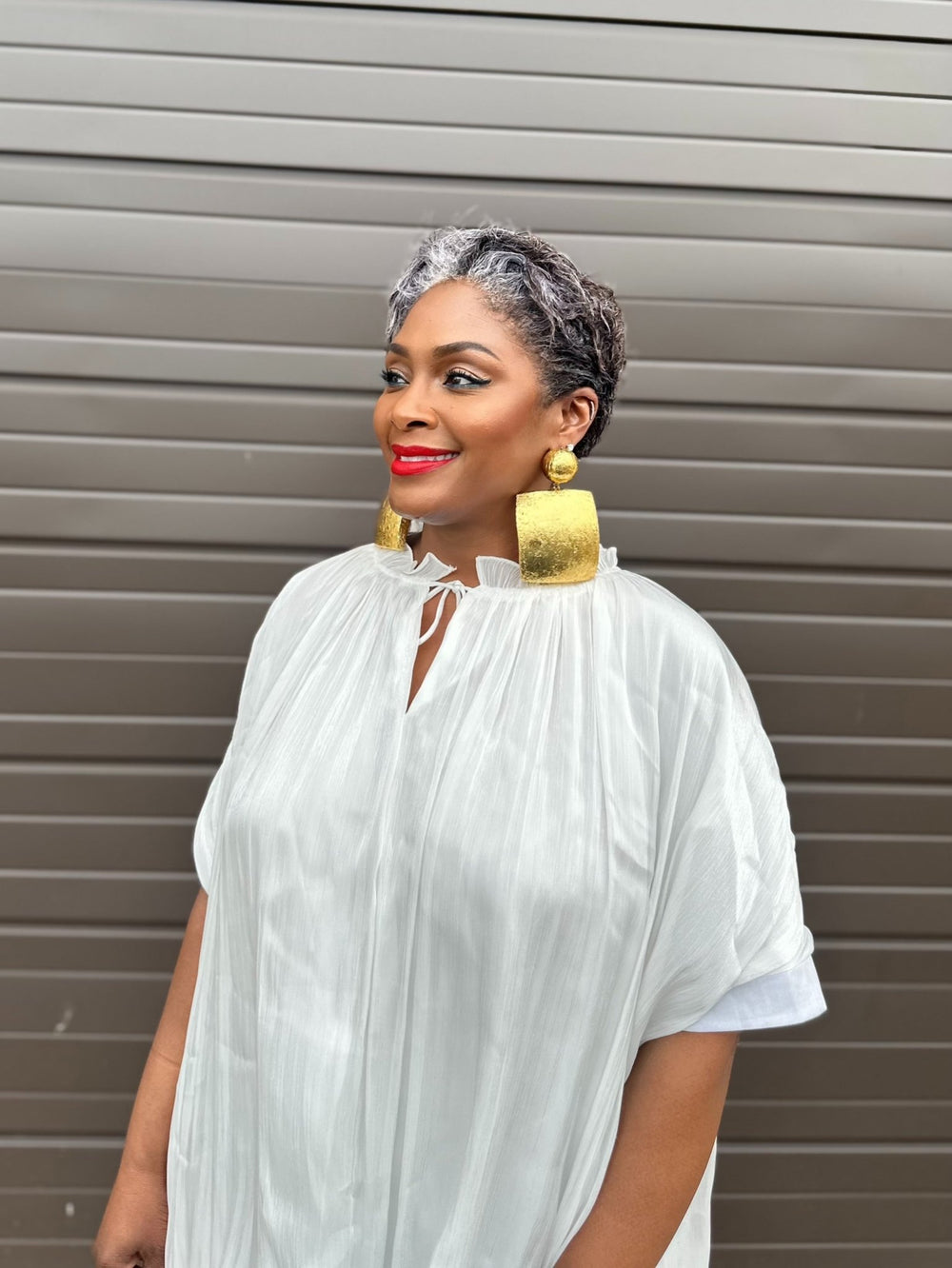 Ancestral Oversized Squares Drop Earring - Trufacebygrace