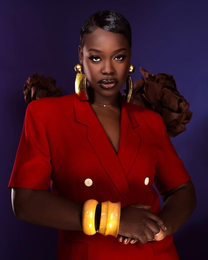 Ancestral Oversized Squares Drop Earring - Trufacebygrace