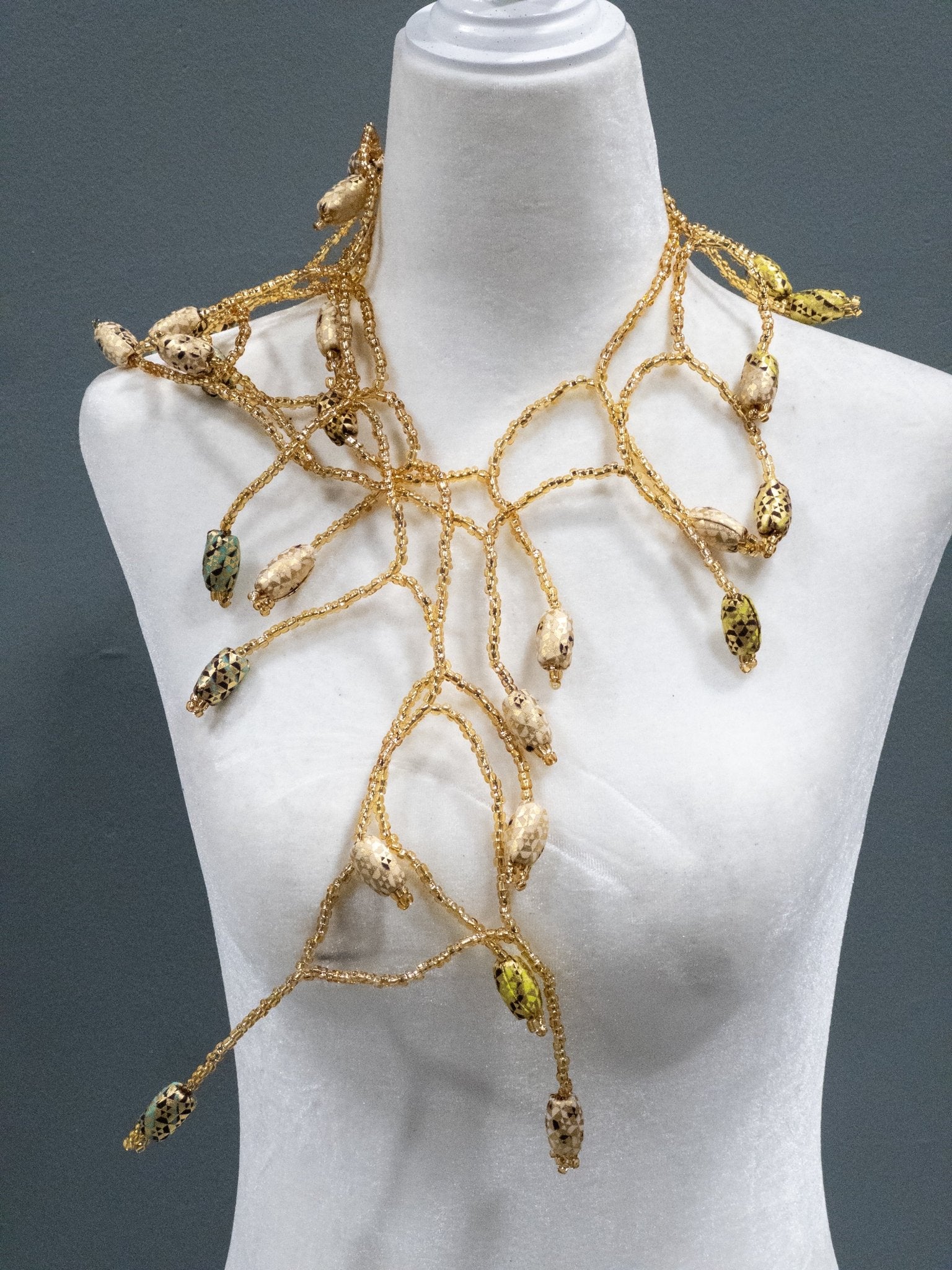 Ankara Bloom Cascade Necklace - Trufacebygrace