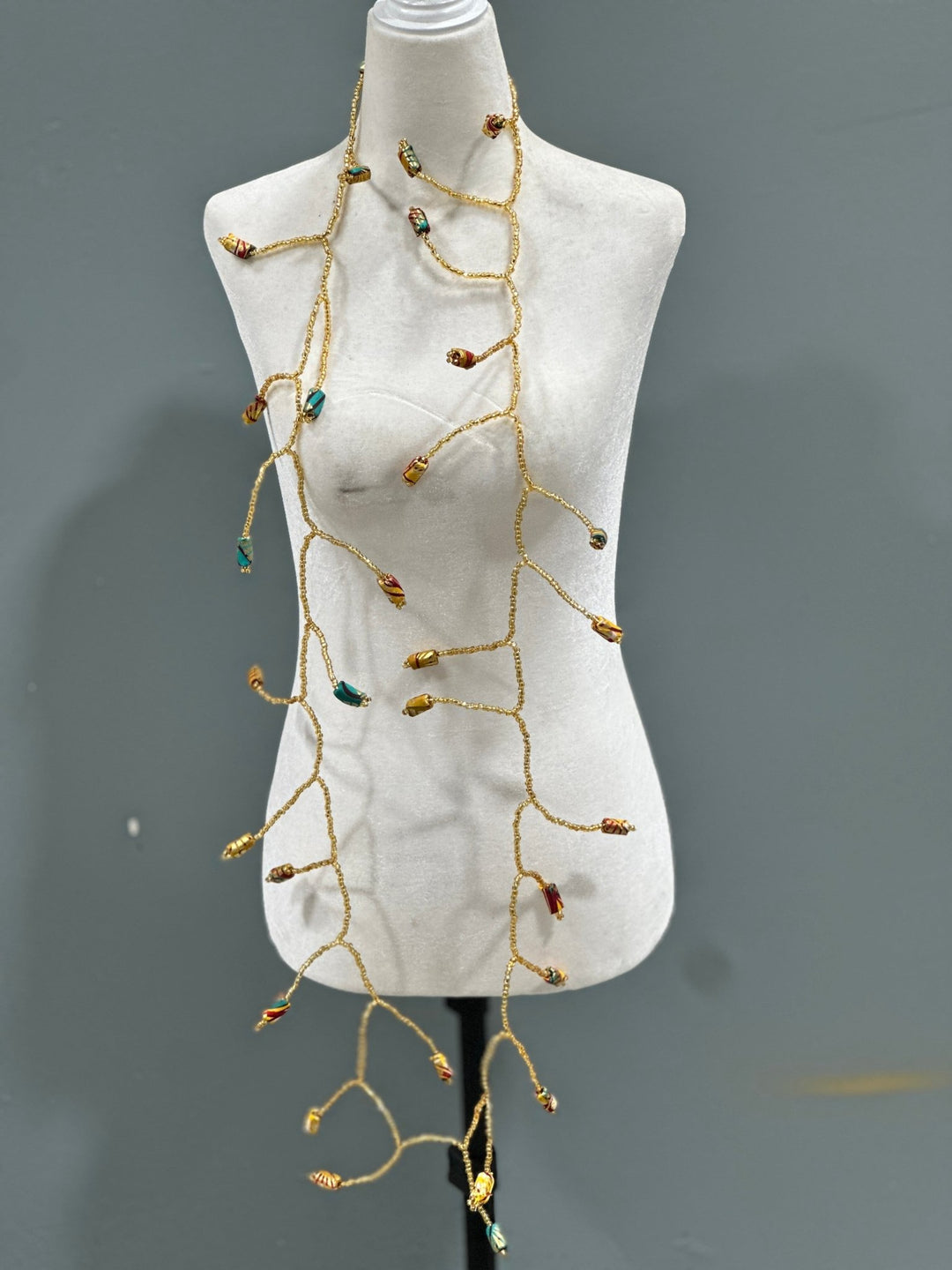 Ankara Bloom Cascade Necklace - Trufacebygrace