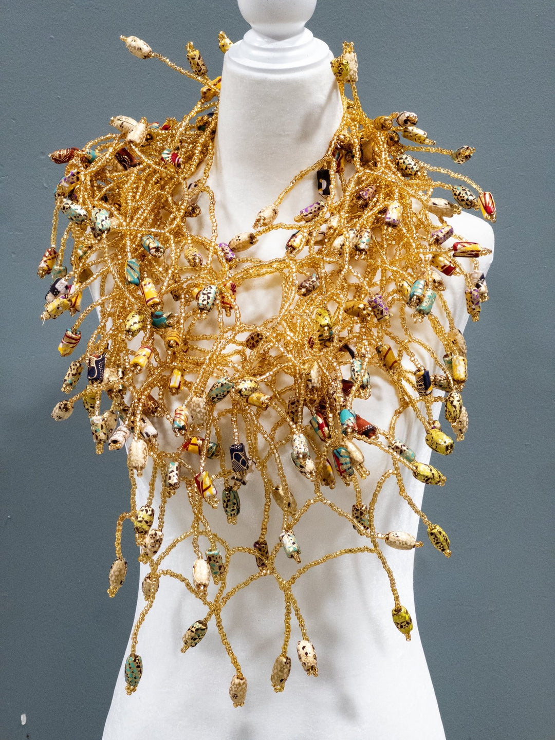 Ankara Bloom Cascade Necklace - Trufacebygrace