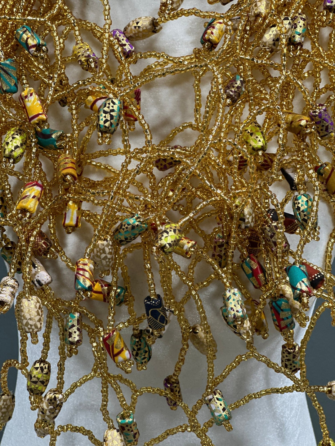 Ankara Bloom Cascade Necklace - Trufacebygrace