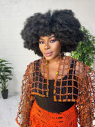 Ankara laced / Net short top/Coverup - Trufacebygrace