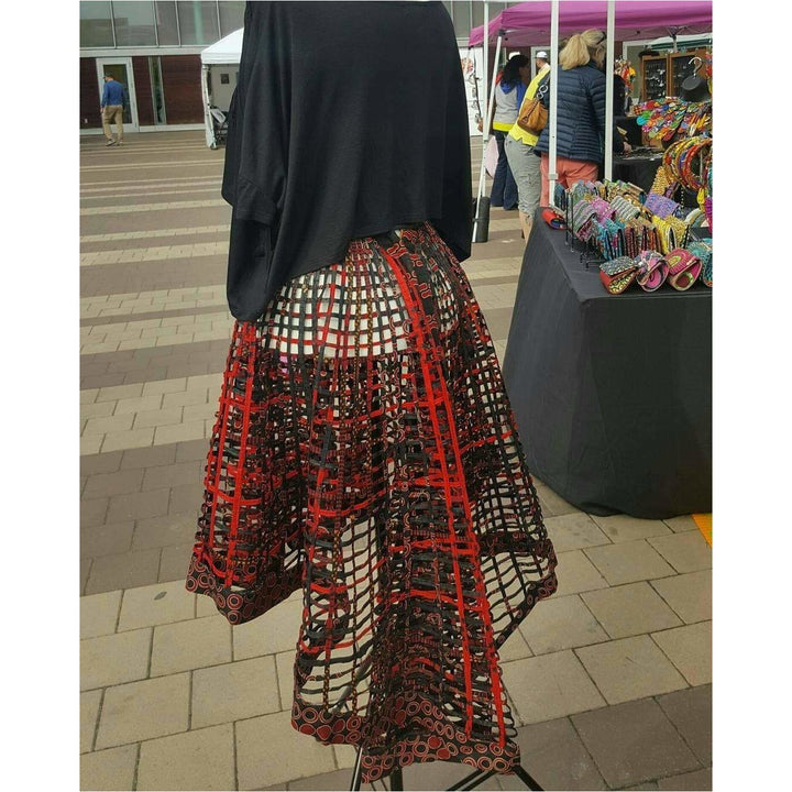 Ankara Laced Skirt High - Low - Trufacebygrace