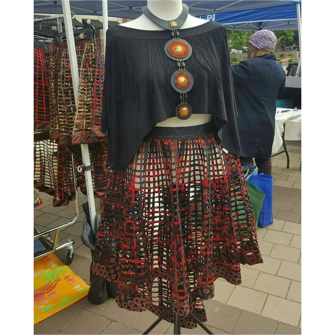 Ankara Laced Skirt High - Low - Trufacebygrace