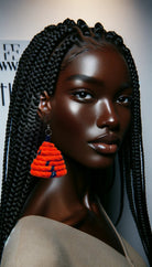 Ankara Ntoma Swirl Statement Earrings - Trufacebygrace