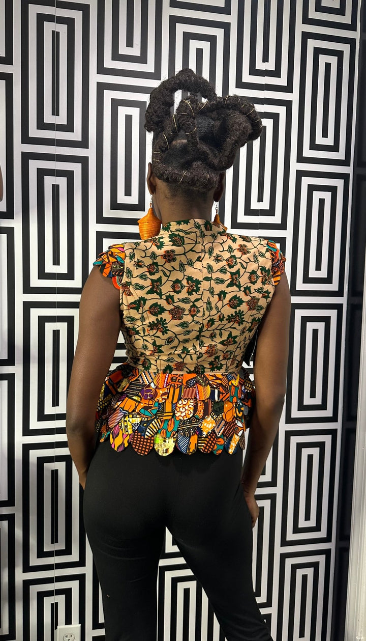 Ankara print blazer/top - Trufacebygrace