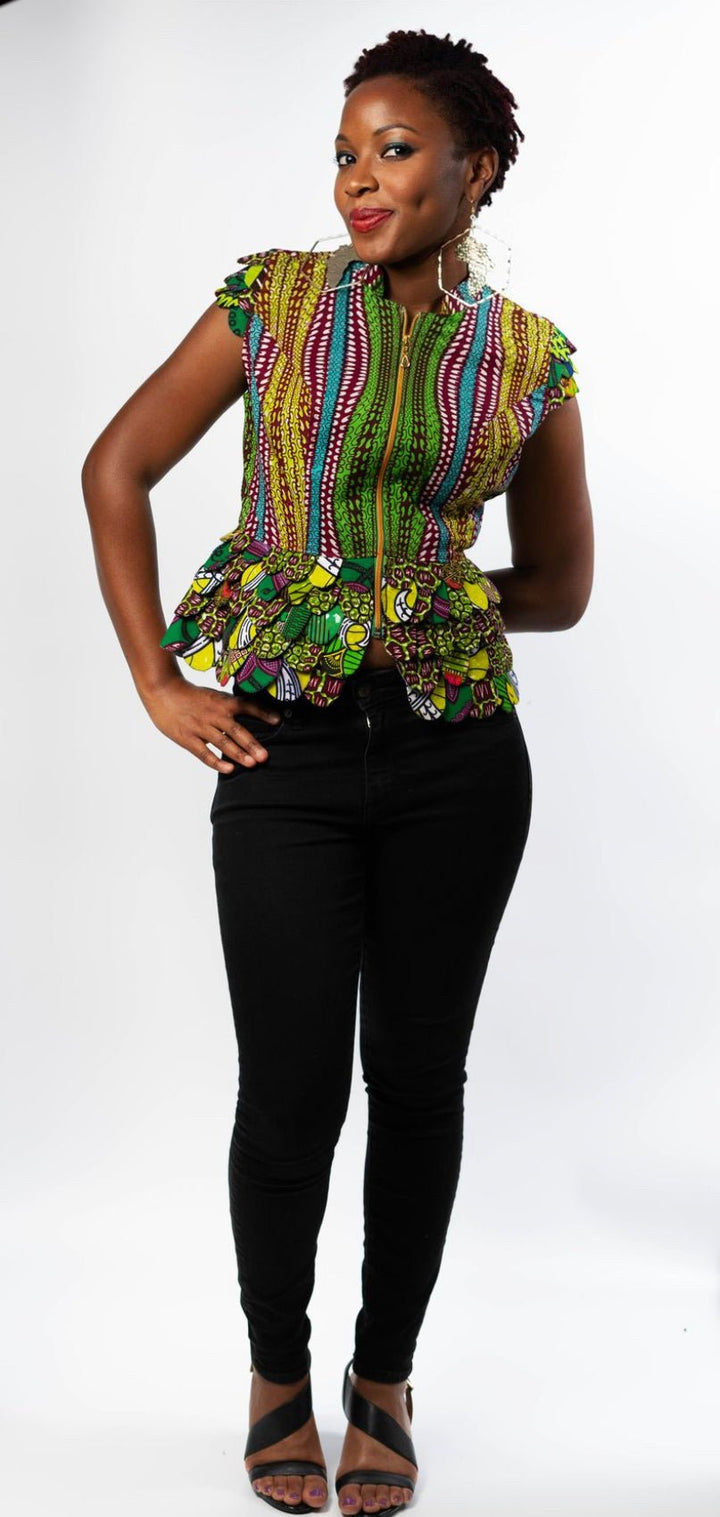 Ankara print blazer/top - Trufacebygrace