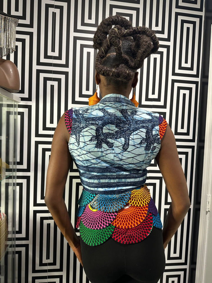 Ankara print blazer/top - Trufacebygrace