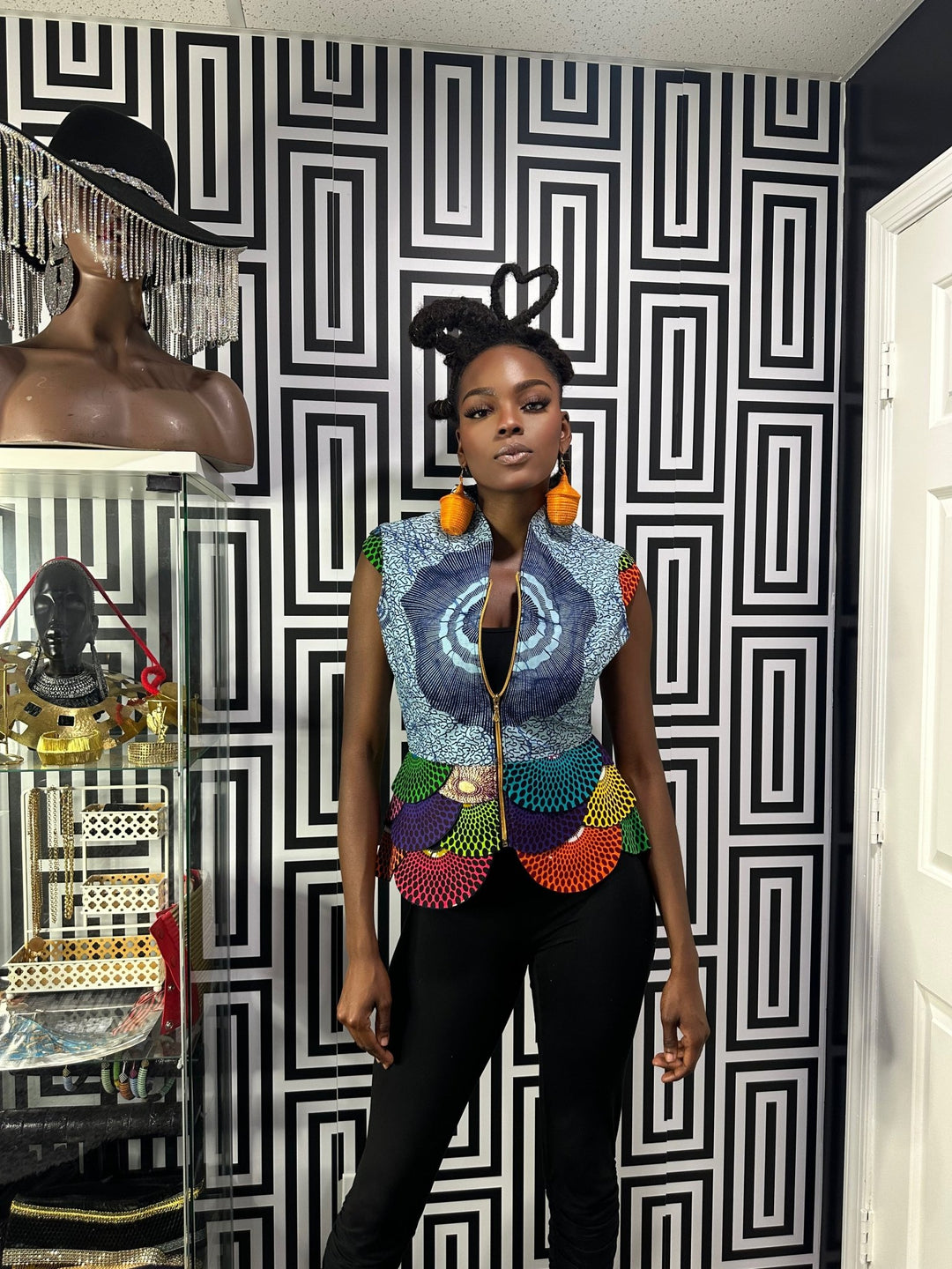 Ankara print blazer/top - Trufacebygrace