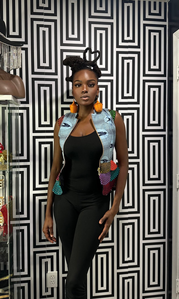 Ankara print blazer/top - Trufacebygrace