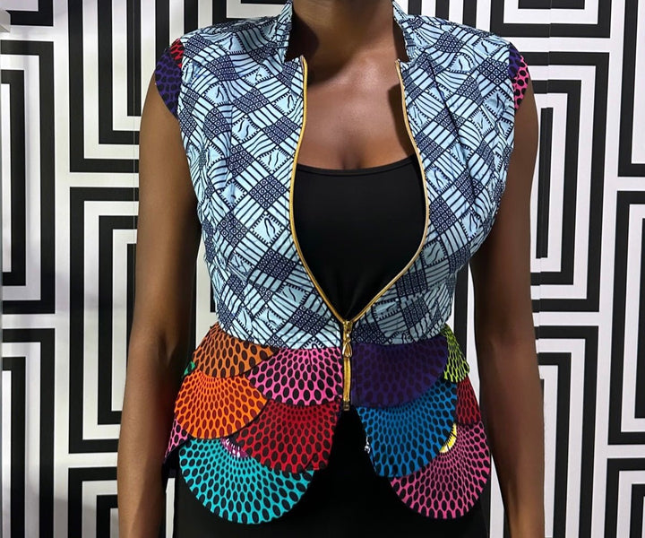 Ankara print blazer/top - Trufacebygrace