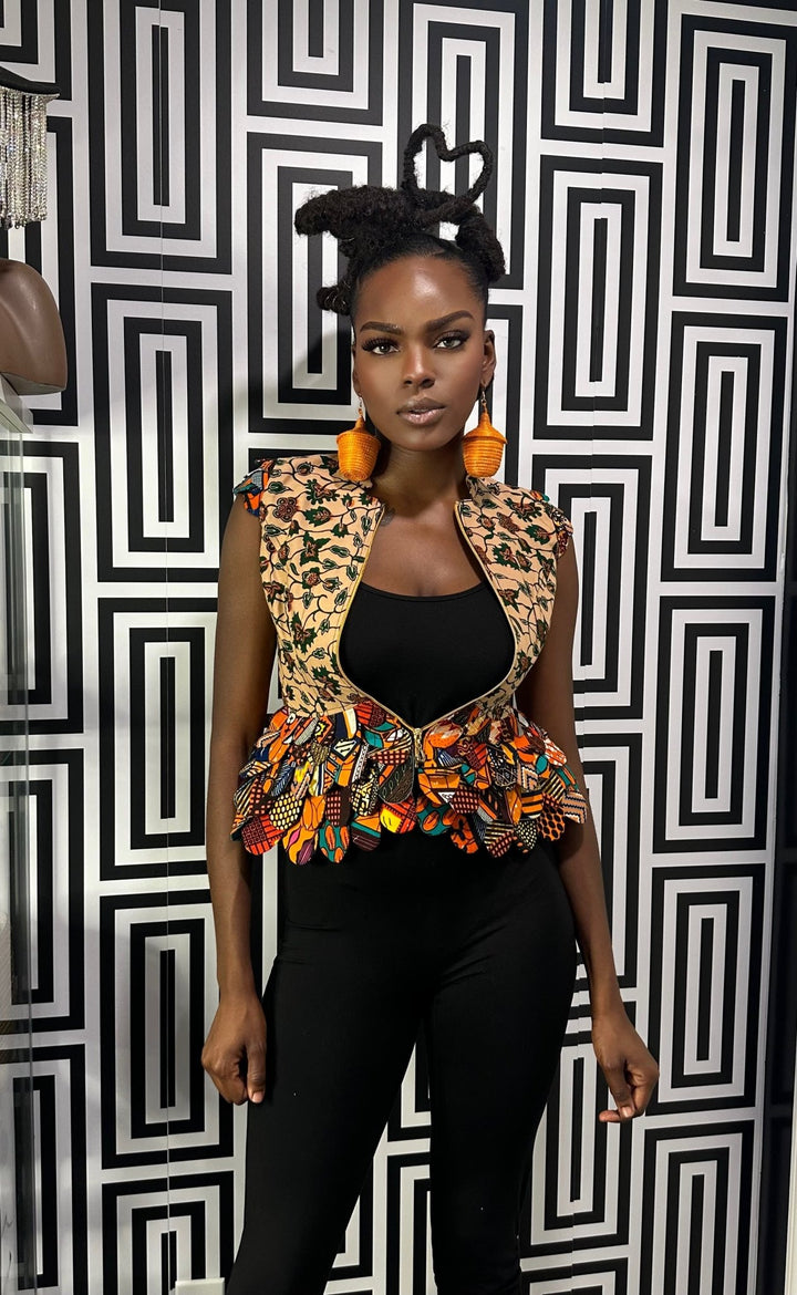 Ankara print blazer/top - Trufacebygrace