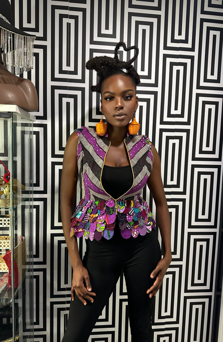 Ankara print blazer/top - Trufacebygrace